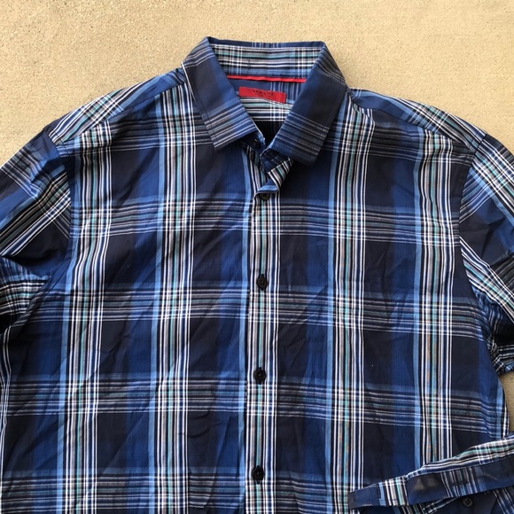 Men’s Alfani Plaid Button Down size M - Picture 2 of 10